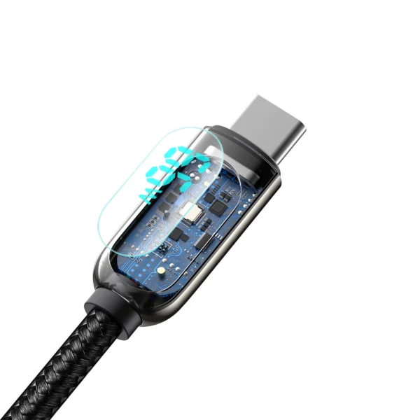 Baseus Display Fast Charging Data USB-A / USB-C 66W 1 m cable - blackeng