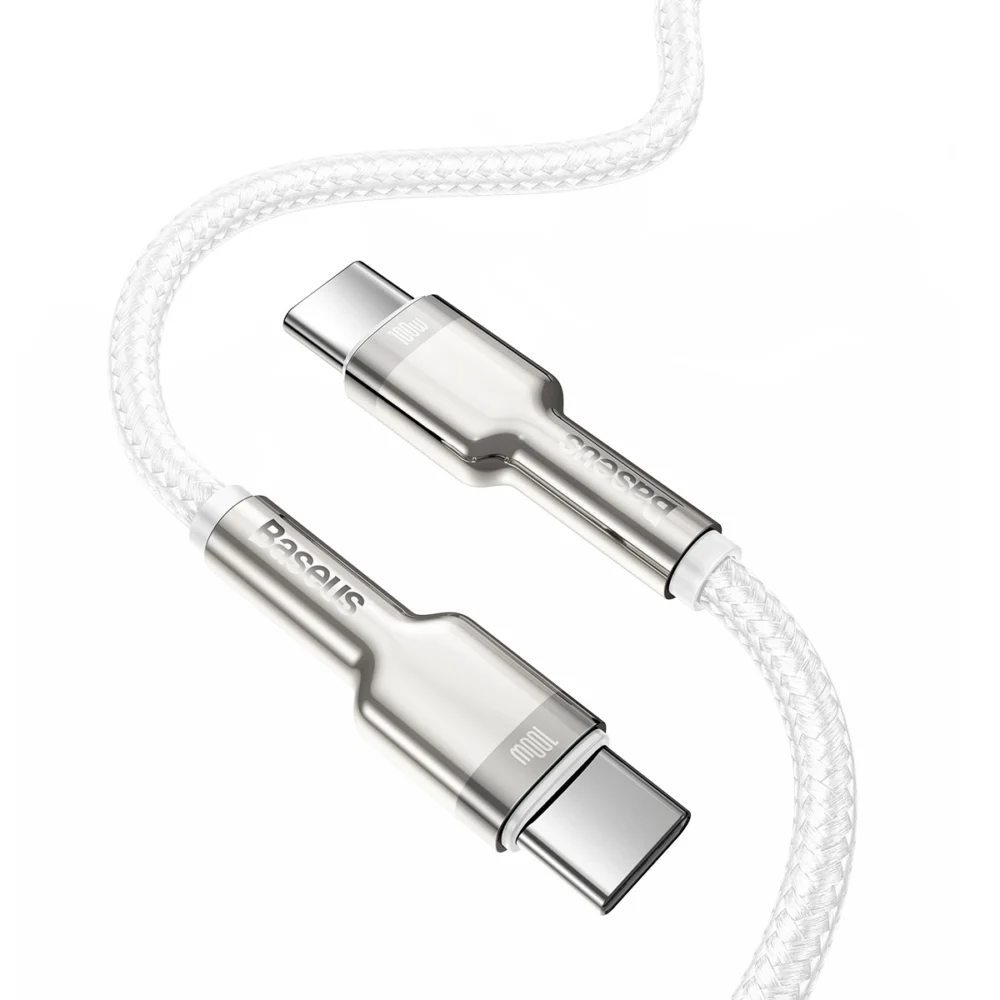 Baseus Cafule Series Metal Data USB-C / USB-C PD QC SCP 100W 5A 1 m cable - whiteeng