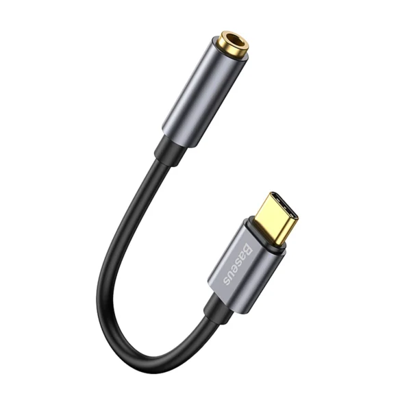 Baseus L54 adapter for USB-C headphones / mini jack 3.5mm DAC 24 bit 48 KHz - grayeng