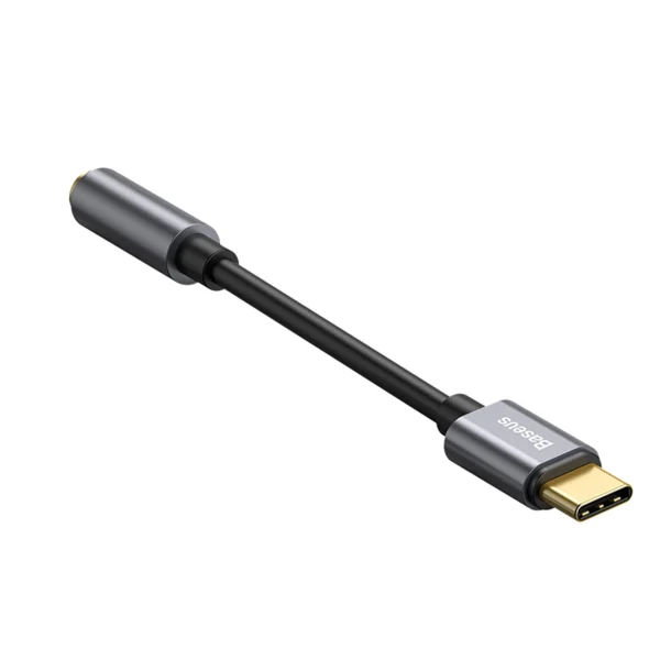 Baseus L54 adapter for USB-C headphones / mini jack 3.5mm DAC 24 bit 48 KHz - grayeng