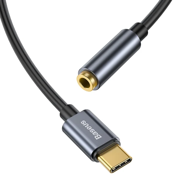 Baseus L54 adapter for USB-C headphones / mini jack 3.5mm DAC 24 bit 48 KHz - grayeng