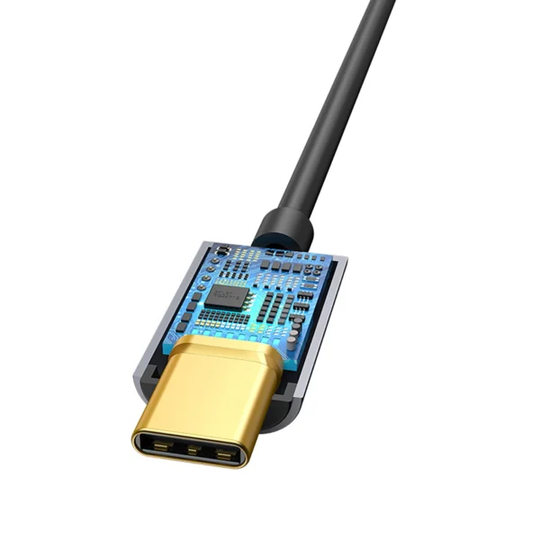 Baseus L54 adapter for USB-C headphones / mini jack 3.5mm DAC 24 bit 48 KHz - grayeng