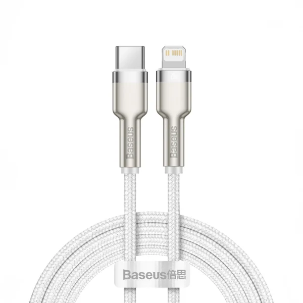Baseus Cafule Series Metal Data USB-C / Lightning 20W PD cable 1 m - whiteeng