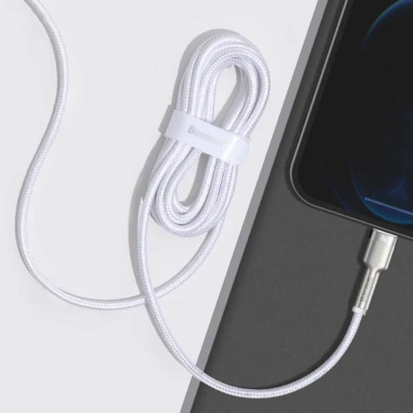 Baseus Cafule Series Metal Data USB-C / Lightning 20W PD cable 1 m - whiteeng