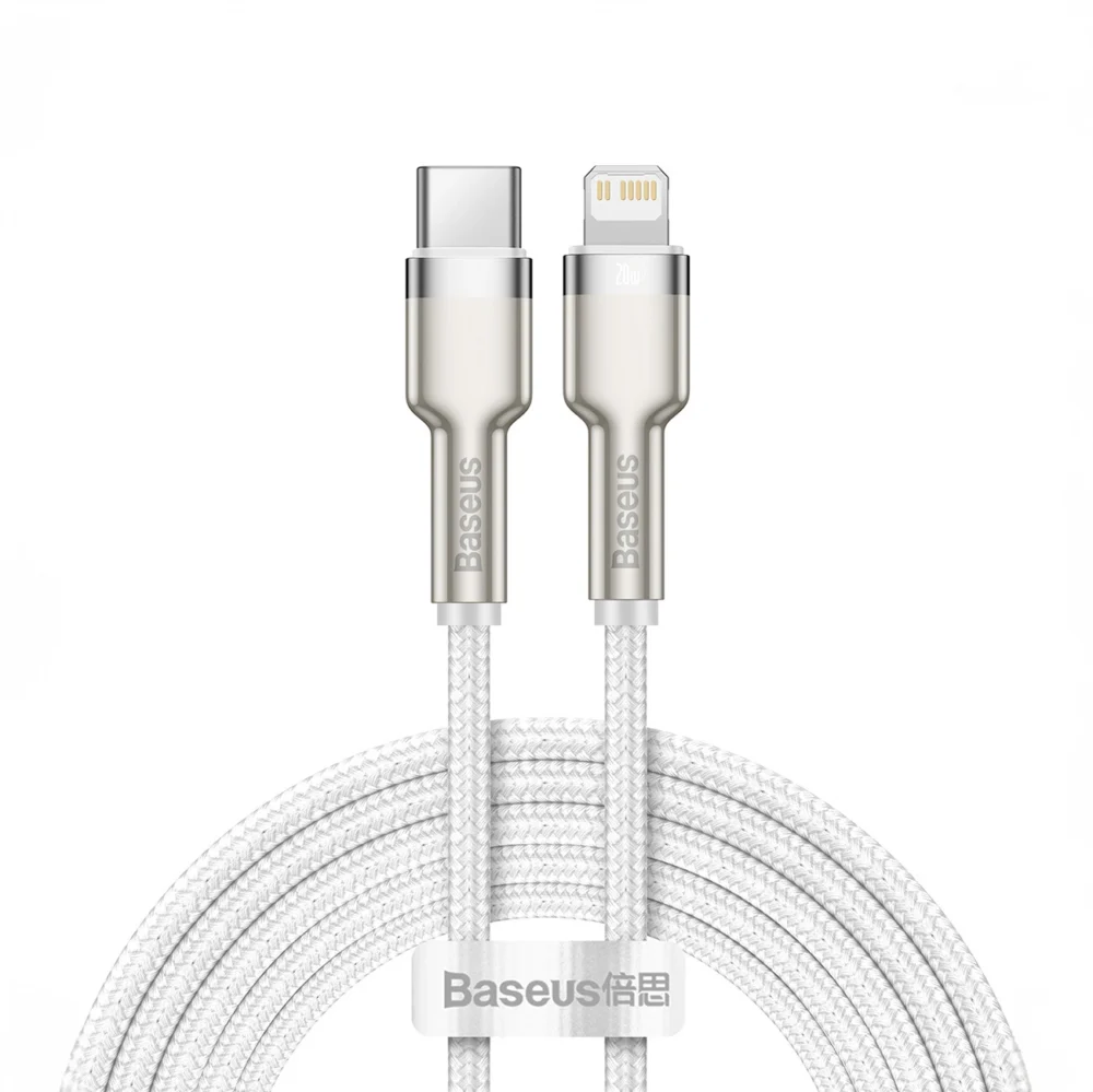 Baseus Cafule Series Metal Data USB-C / Lightning 20W PD cable 2 m - whiteeng