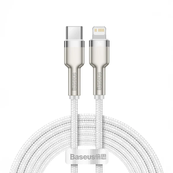 Baseus Cafule Series Metal Data USB-C / Lightning 20W PD cable 2 m - whiteeng
