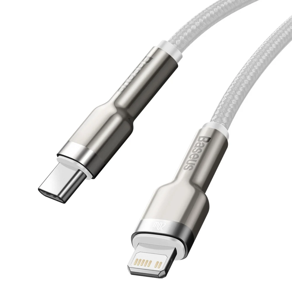 Baseus Cafule Series Metal Data USB-C / Lightning 20W PD cable 2 m - whiteeng