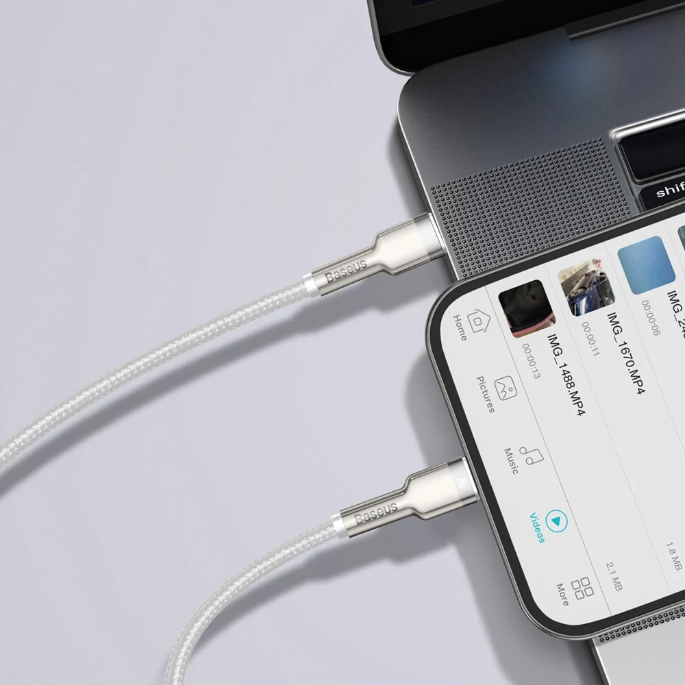 Baseus Cafule Series Metal Data USB-C / Lightning 20W PD cable 2 m - whiteeng