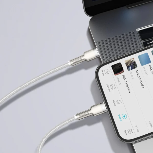 Baseus Cafule Series Metal Data USB-C / Lightning 20W PD cable 2 m - whiteeng