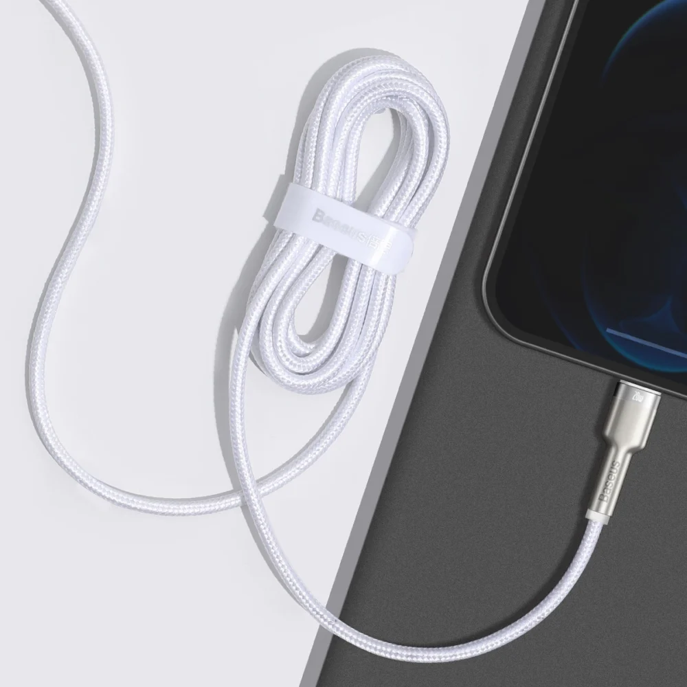 Baseus Cafule Series Metal Data USB-C / Lightning 20W PD cable 2 m - whiteeng