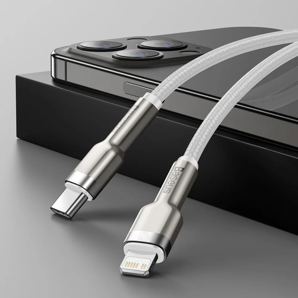 Baseus Cafule Series Metal Data USB-C / Lightning 20W PD cable 2 m - whiteeng