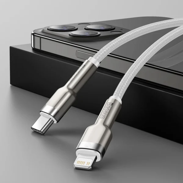 Baseus Cafule Series Metal Data USB-C / Lightning 20W PD cable 2 m - whiteeng