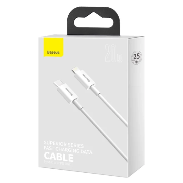 Baseus Superior Series USB-C / Lightning PD 20W 2 m cable - whiteeng