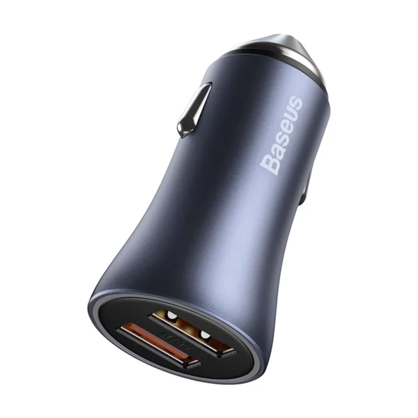 Baseus Golden Contactor Pro 2x USB-A 40W car charger QC SCP FCP AFC - grayeng