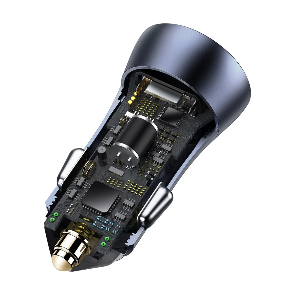 Baseus Golden Contactor Pro 2x USB-A 40W car charger QC SCP FCP AFC - grayeng