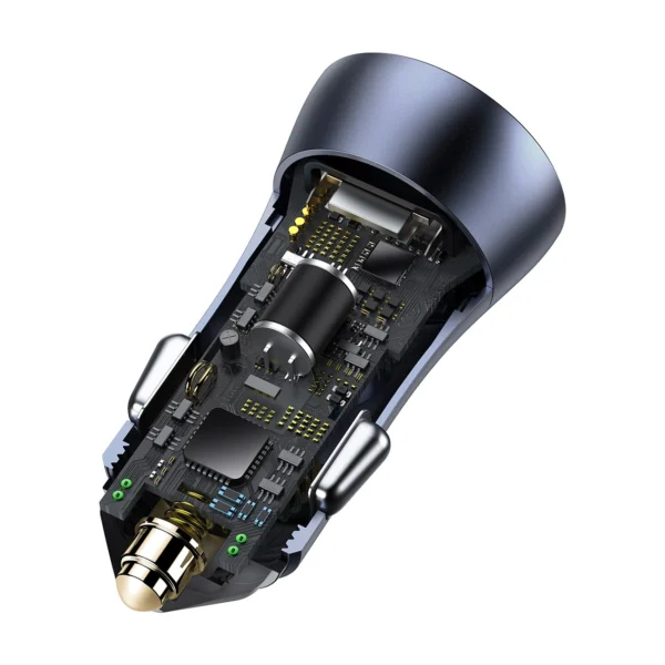 Baseus Golden Contactor Pro 2x USB-A 40W car charger QC SCP FCP AFC - grayeng