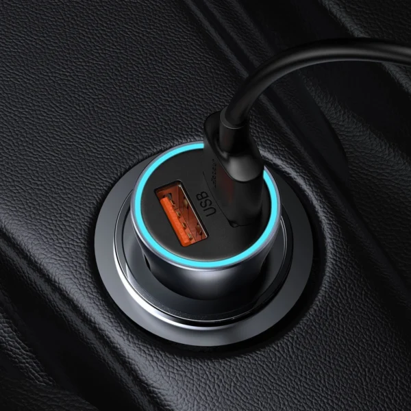 Baseus Golden Contactor Pro 2x USB-A 40W car charger QC SCP FCP AFC - grayeng
