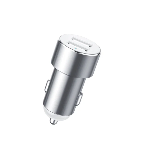 Baseus CRDYQ-0S splitter 2x cigarette lighter socket 80W 2x USB-A 3.1A - silvereng