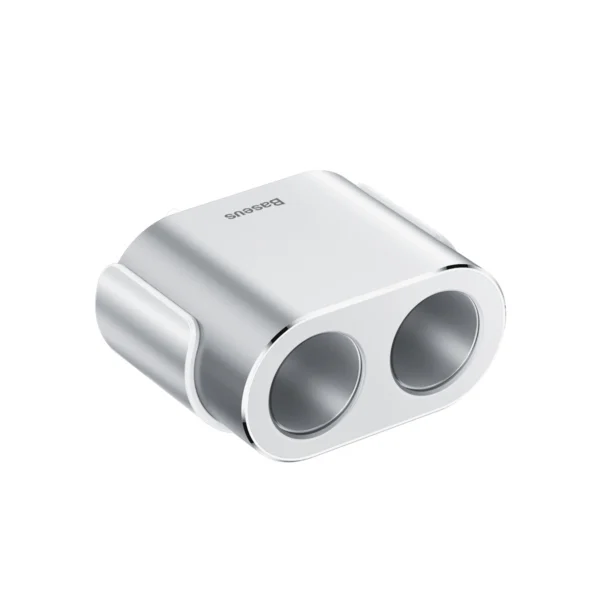 Baseus CRDYQ-0S splitter 2x cigarette lighter socket 80W 2x USB-A 3.1A - silvereng