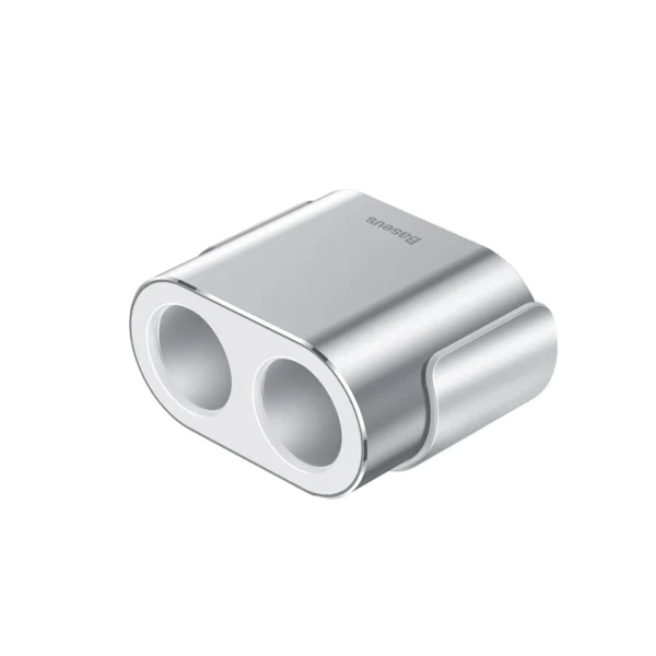 Baseus CRDYQ-0S splitter 2x cigarette lighter socket 80W 2x USB-A 3.1A - silvereng
