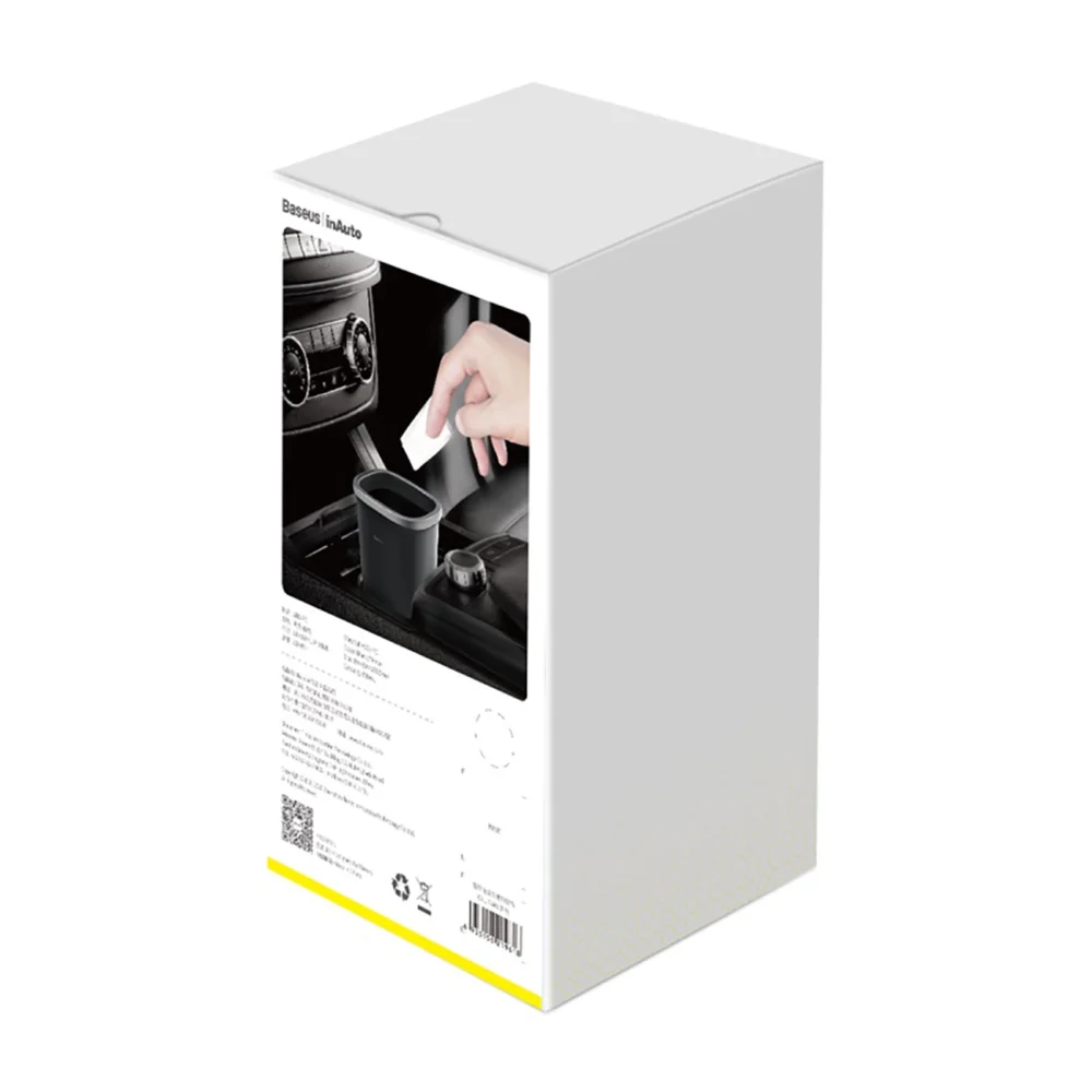 Baseus CRLJT-A01 waste bin for a car mounted in a cup holder - blackeng