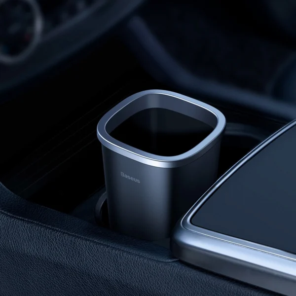 Baseus CRLJT-A01 waste bin for a car mounted in a cup holder - blackeng
