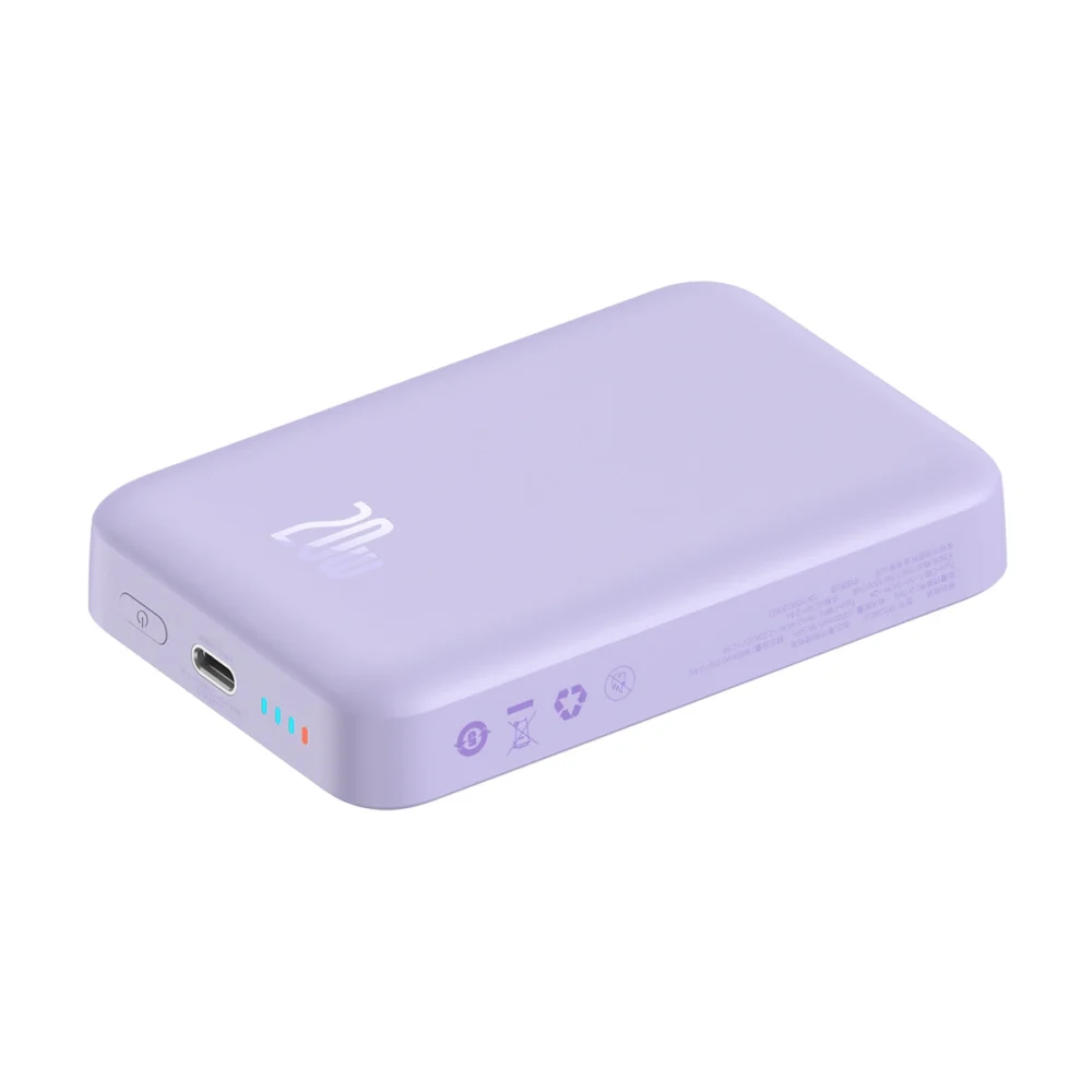 Baseus Magnetic Mini Induction Powerbank 10000mAh 20W - purple + USB-C - USB-C cableeng