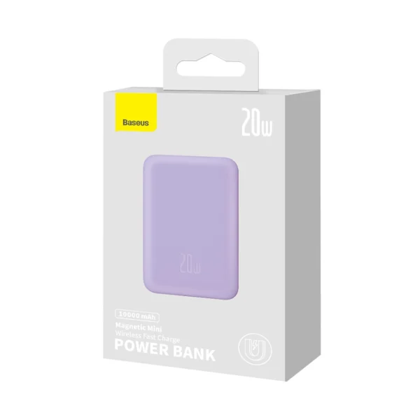 Baseus Magnetic Mini Induction Powerbank 10000mAh 20W - purple + USB-C - USB-C cableeng