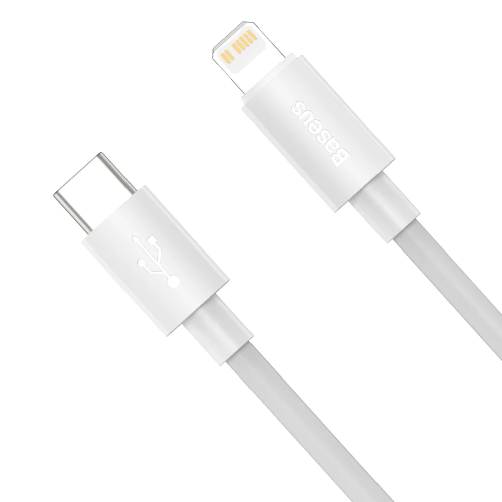 Baseus Simple Wisdom Lightning / USB-C cable 20W 1.5 m 2 pcs - whiteeng