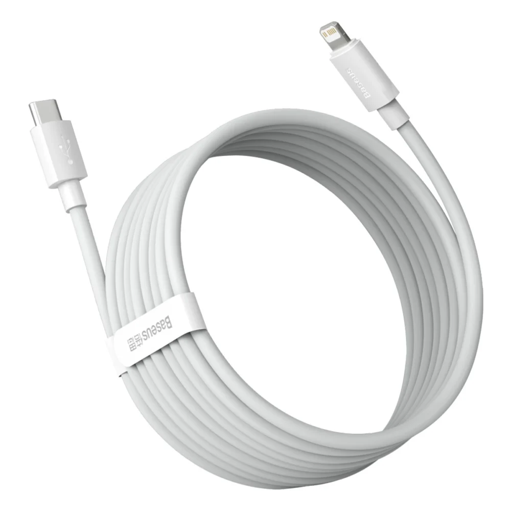Baseus Simple Wisdom Lightning / USB-C cable 20W 1.5 m 2 pcs - whiteeng