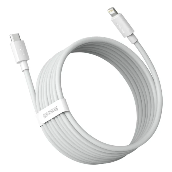 Baseus Simple Wisdom Lightning / USB-C cable 20W 1.5 m 2 pcs - whiteeng