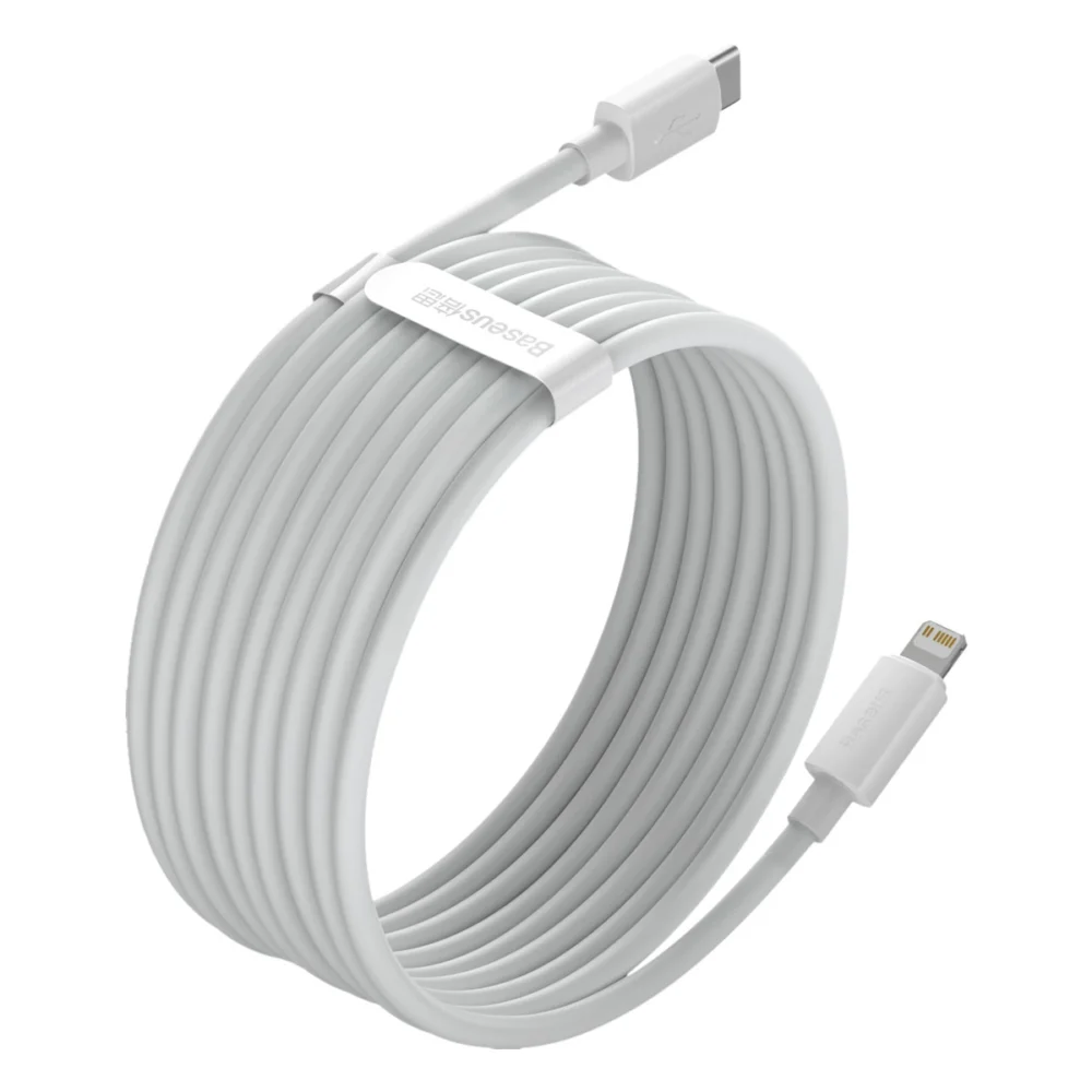 Baseus Simple Wisdom Lightning / USB-C cable 20W 1.5 m 2 pcs - whiteeng
