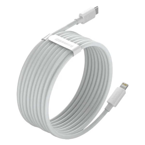 Baseus Simple Wisdom Lightning / USB-C cable 20W 1.5 m 2 pcs - whiteeng