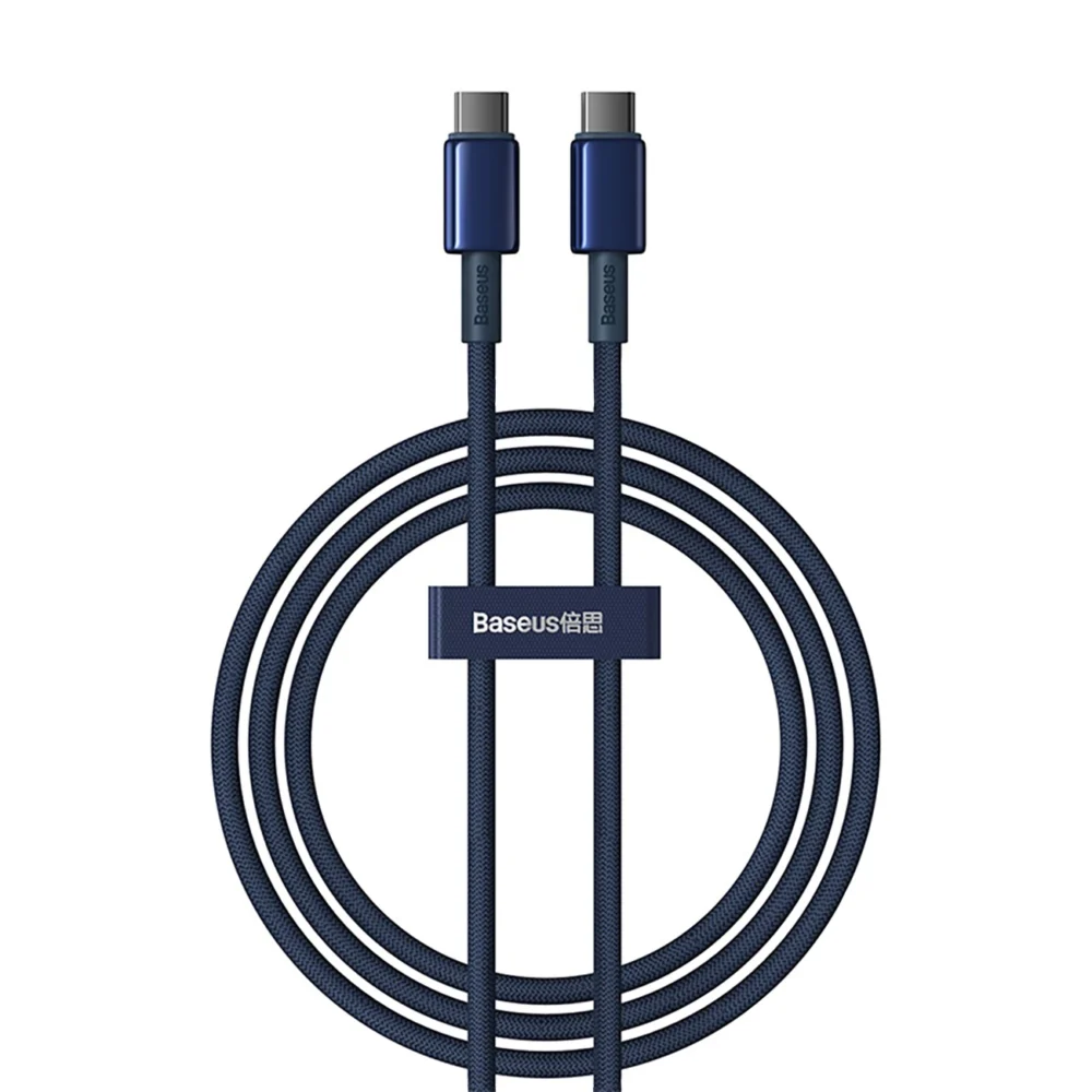 Baseus Tungsten Gold USB-C / USB-C cable 100W 1m - navy blueeng