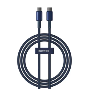 Baseus Tungsten Gold USB-C / USB-C cable 100W 1m - navy blueeng
