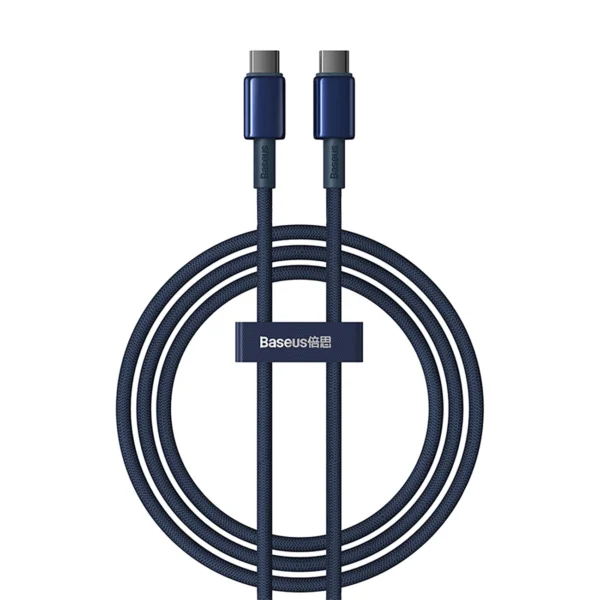 Baseus Tungsten Gold USB-C / USB-C cable 100W 1m - navy blueeng
