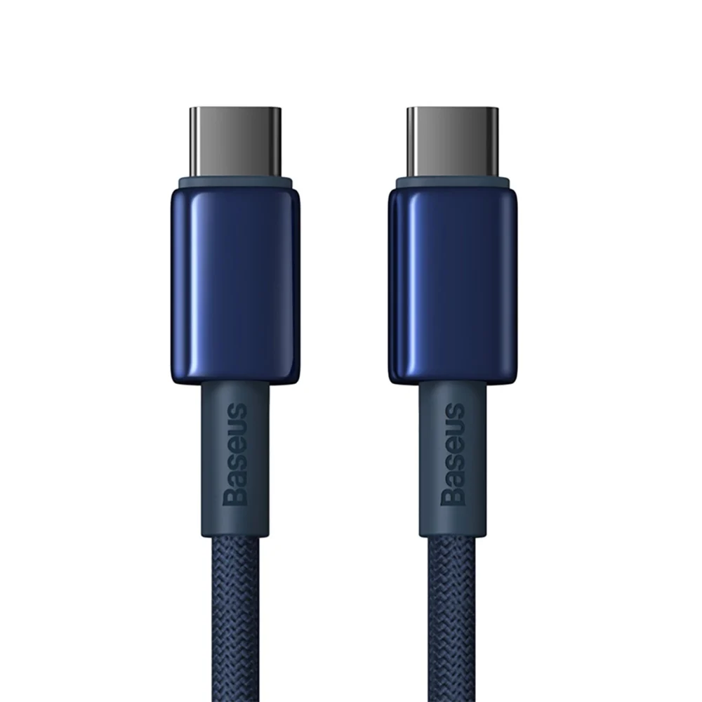 Baseus Tungsten Gold USB-C / USB-C cable 100W 1m - navy blueeng