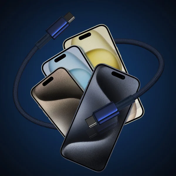Baseus Tungsten Gold USB-C / USB-C cable 100W 1m - navy blueeng