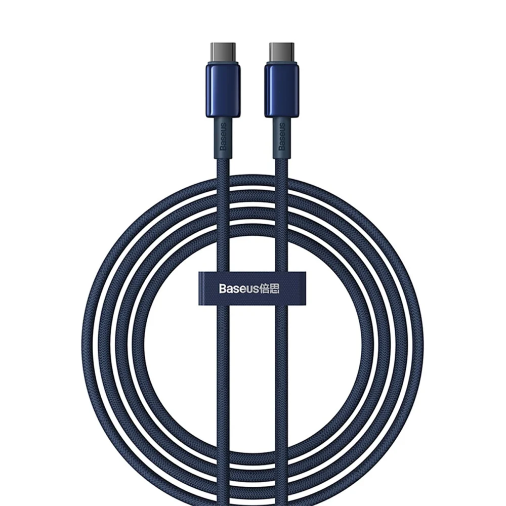 Baseus Tungsten Gold USB-C / USB-C 100W 2m cable - navy blueeng