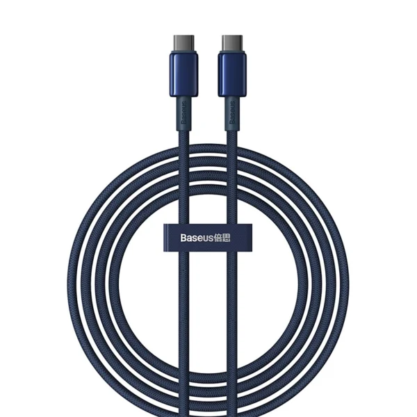 Baseus Tungsten Gold USB-C / USB-C 100W 2m cable - navy blueeng
