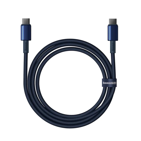 Baseus Tungsten Gold USB-C / USB-C 100W 2m cable - navy blueeng