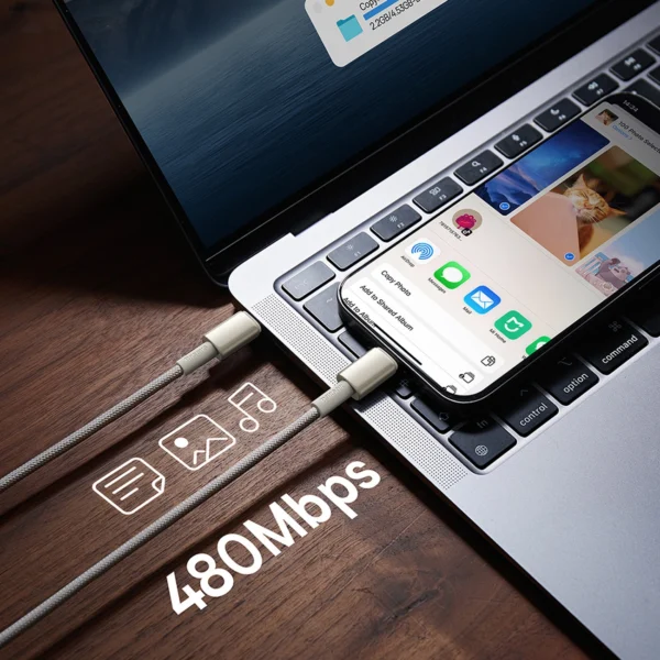 Baseus Tungsten Gold USB-C / USB-C 100W 2m cable - goldeng