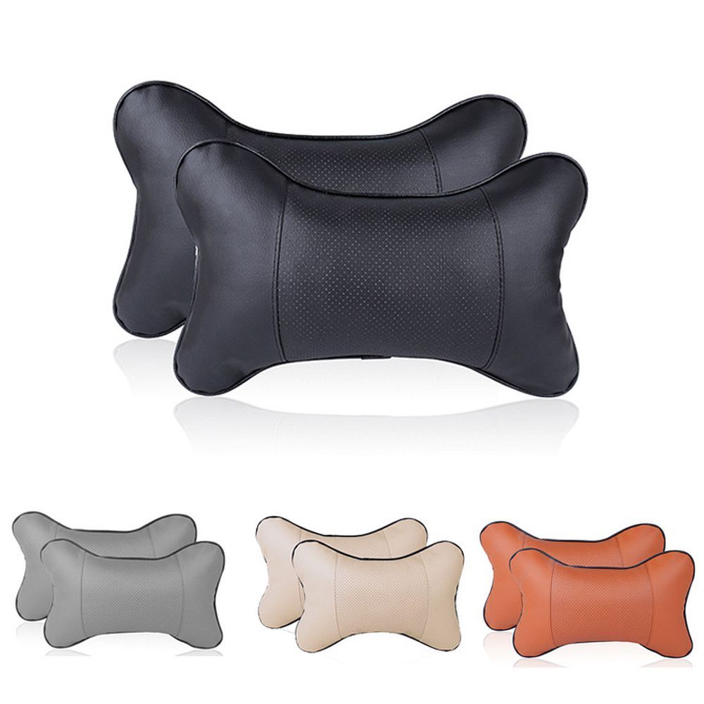 Car headrest pillow black