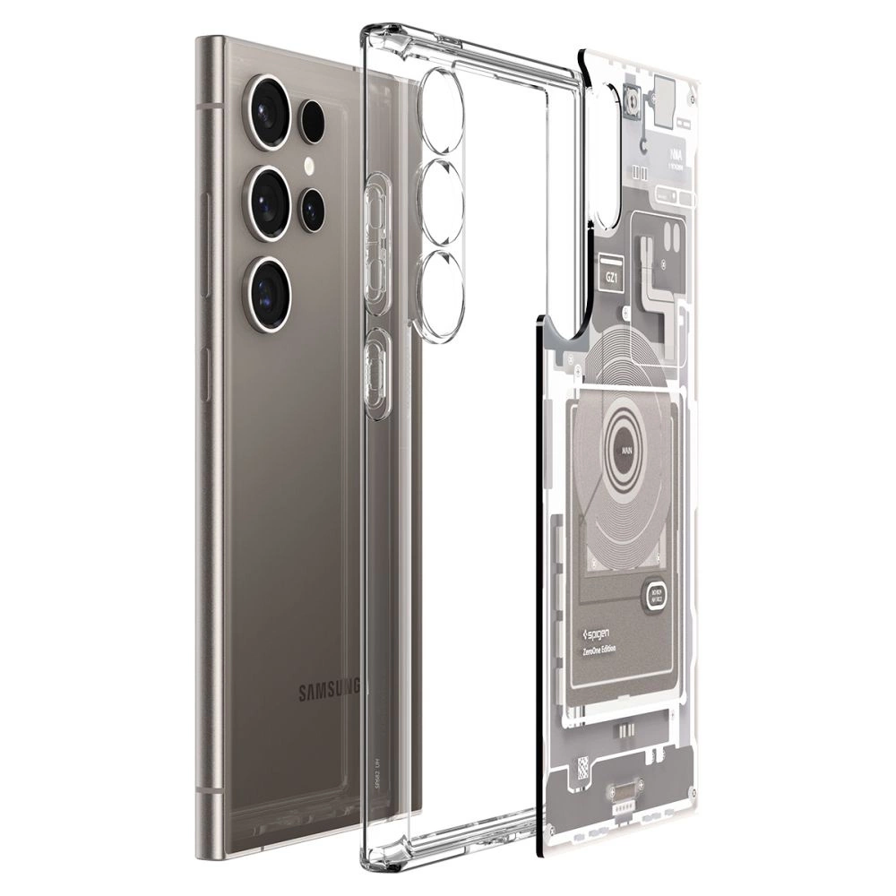 Spigen Ultra Hybrid Case for Samsung Galaxy S24 Ultra - Natural Titanium (Zero One Pattern)eng