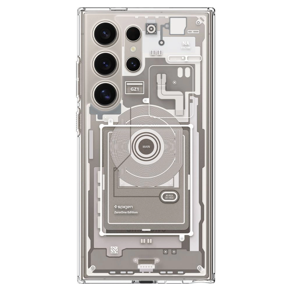 Spigen Ultra Hybrid Case for Samsung Galaxy S24 Ultra - Natural Titanium (Zero One Pattern)eng