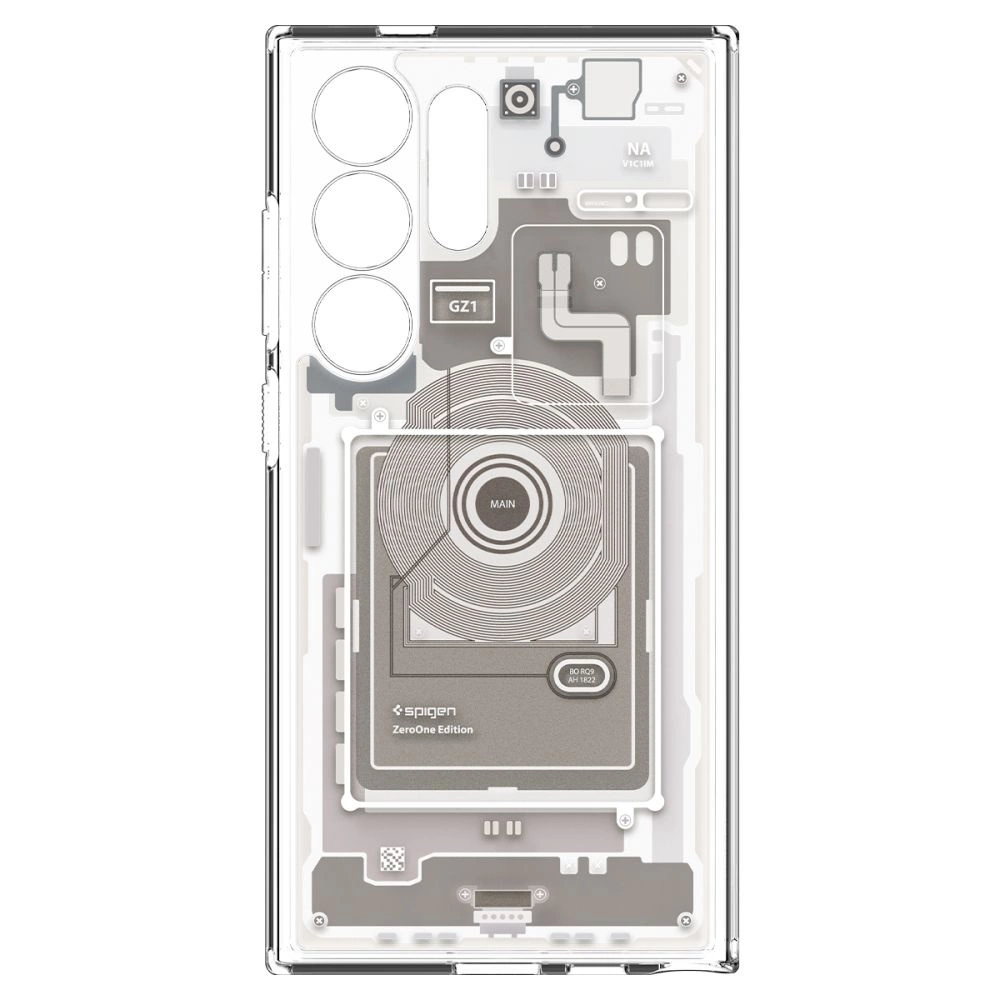 Spigen Ultra Hybrid Case for Samsung Galaxy S24 Ultra - Natural Titanium (Zero One Pattern)eng