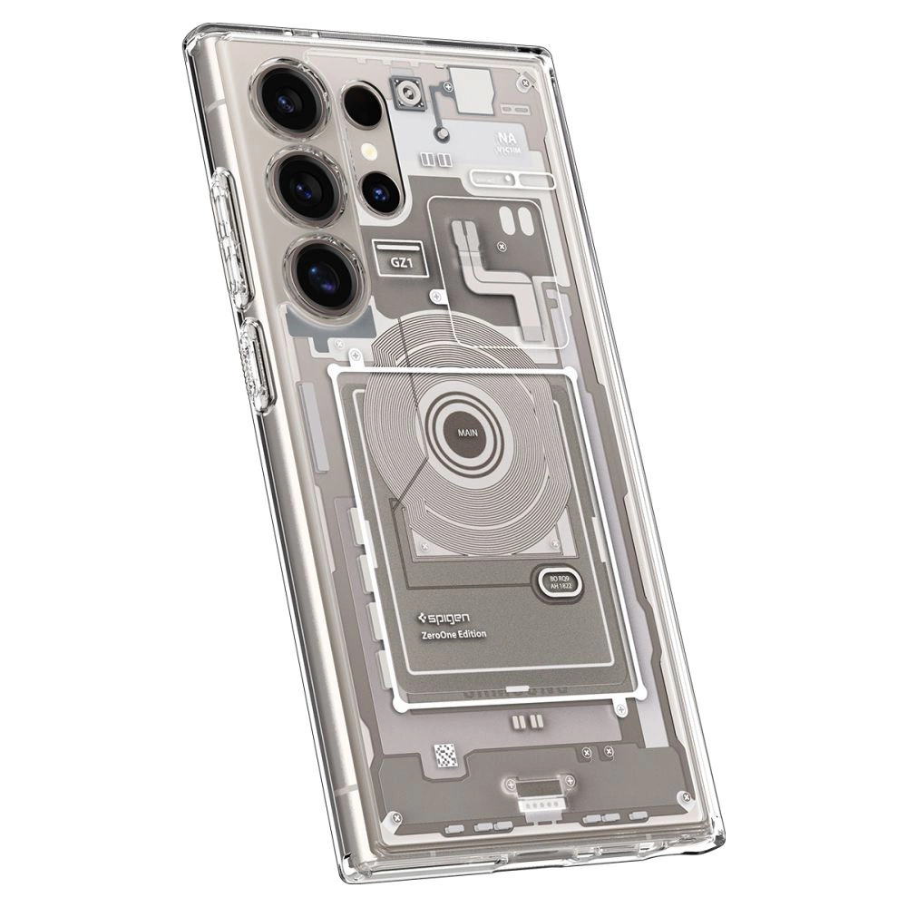 Spigen Ultra Hybrid Case for Samsung Galaxy S24 Ultra - Natural Titanium (Zero One Pattern)eng