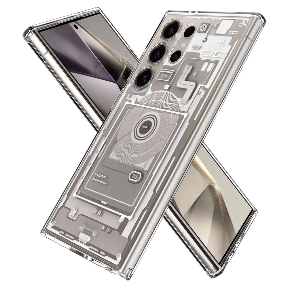 Spigen Ultra Hybrid Case for Samsung Galaxy S24 Ultra - Natural Titanium (Zero One Pattern)eng