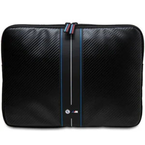 BMW Carbon & Blue Stripe sleeve for a 14" laptop - blackeng