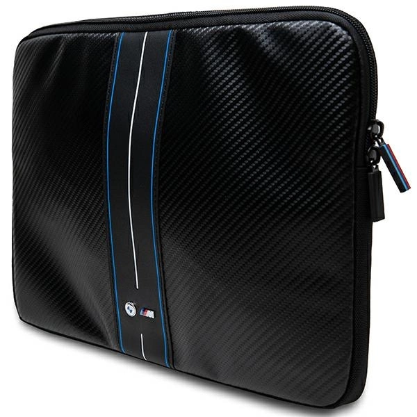 BMW Carbon & Blue Stripe sleeve for a 14" laptop - blackeng